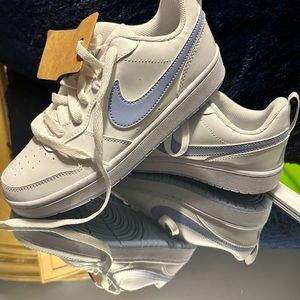 Youth Blue on white Nikes